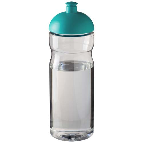Bouteille sport publicitaire en plastique recyclé 650 ml H2O Eco Translucide et Bleu aqua